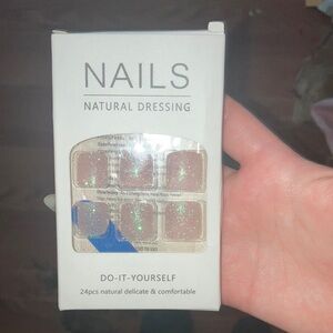 Press-On Nails — Pink Iridescent Sparkle